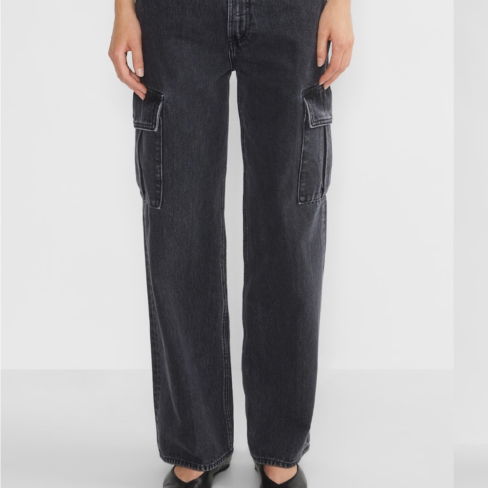 Women's Black Cargo Jeans - Picture 2 of 7